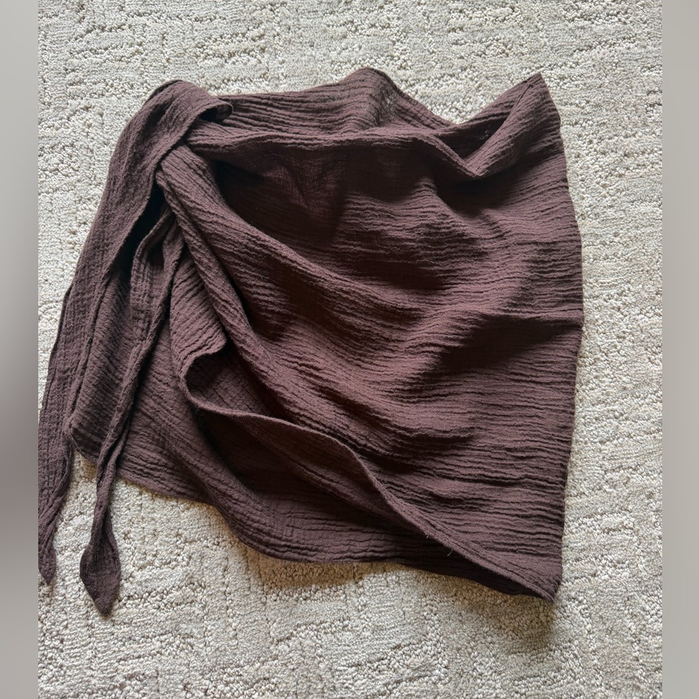 Monday Swimwear Chocolate Asymmetrical Skirt